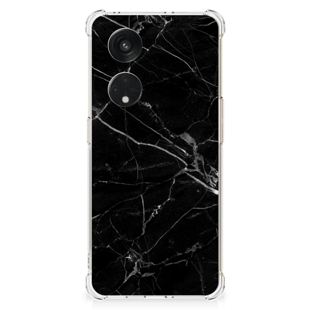 OPPO Reno8 T 5G Anti-Shock Hoesje Marmer Zwart - Origineel Cadeau Vader B2C Telecom