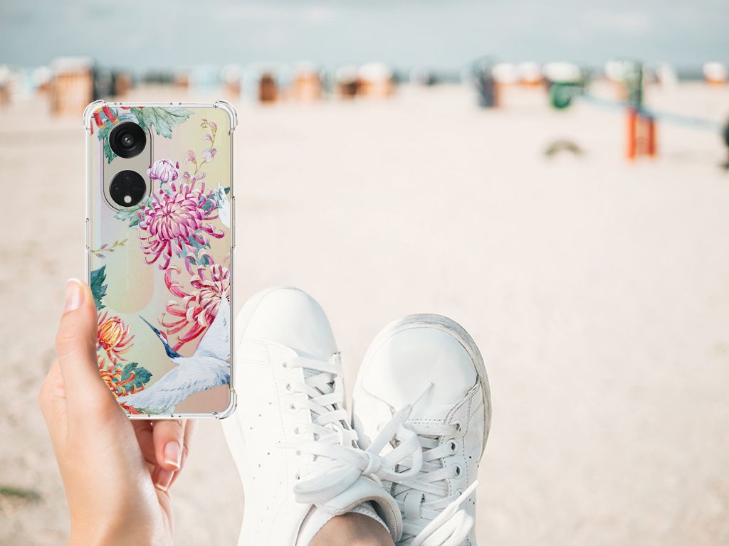 OPPO Reno8 T 5G Case Anti-shock Bird Flowers B2C Telecom