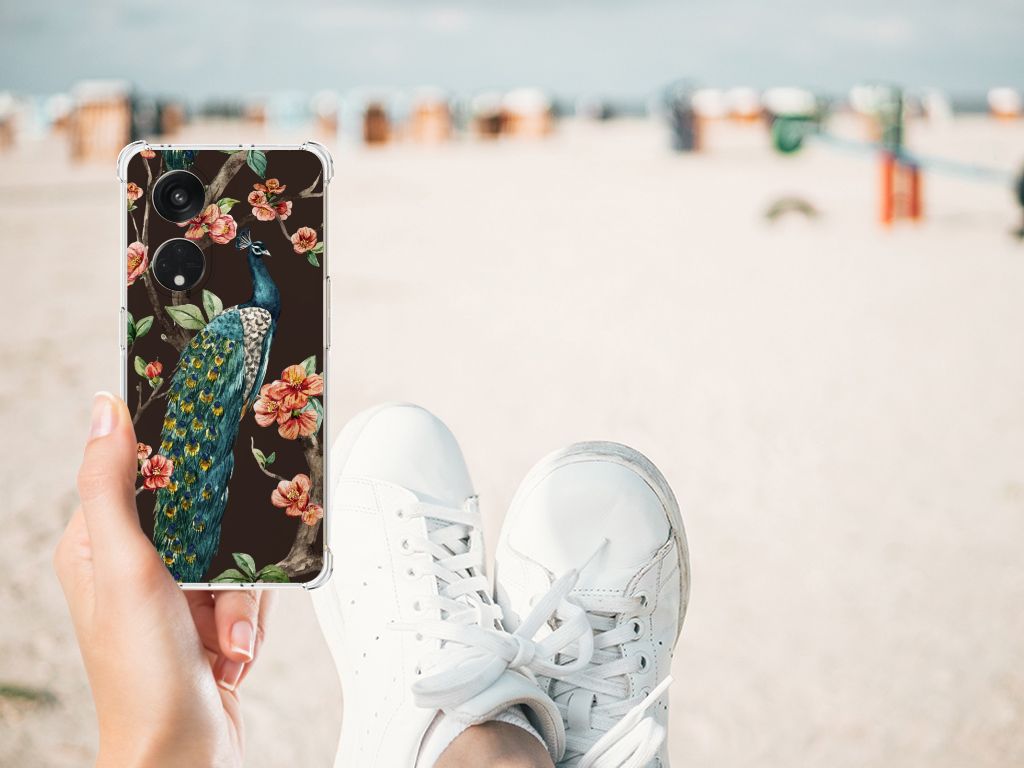 OPPO Reno8 T 5G Case Anti-shock Pauw met Bloemen B2C Telecom