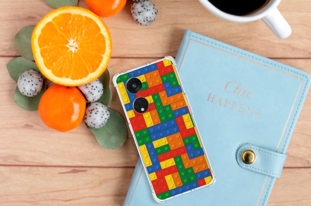 OPPO Reno8 T 5G Doorzichtige Silicone Hoesje Blokken B2C Telecom