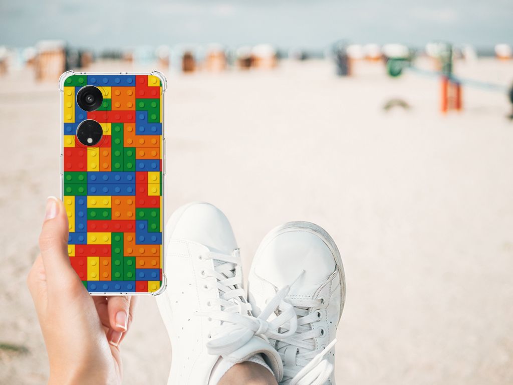 OPPO Reno8 T 5G Doorzichtige Silicone Hoesje Blokken B2C Telecom