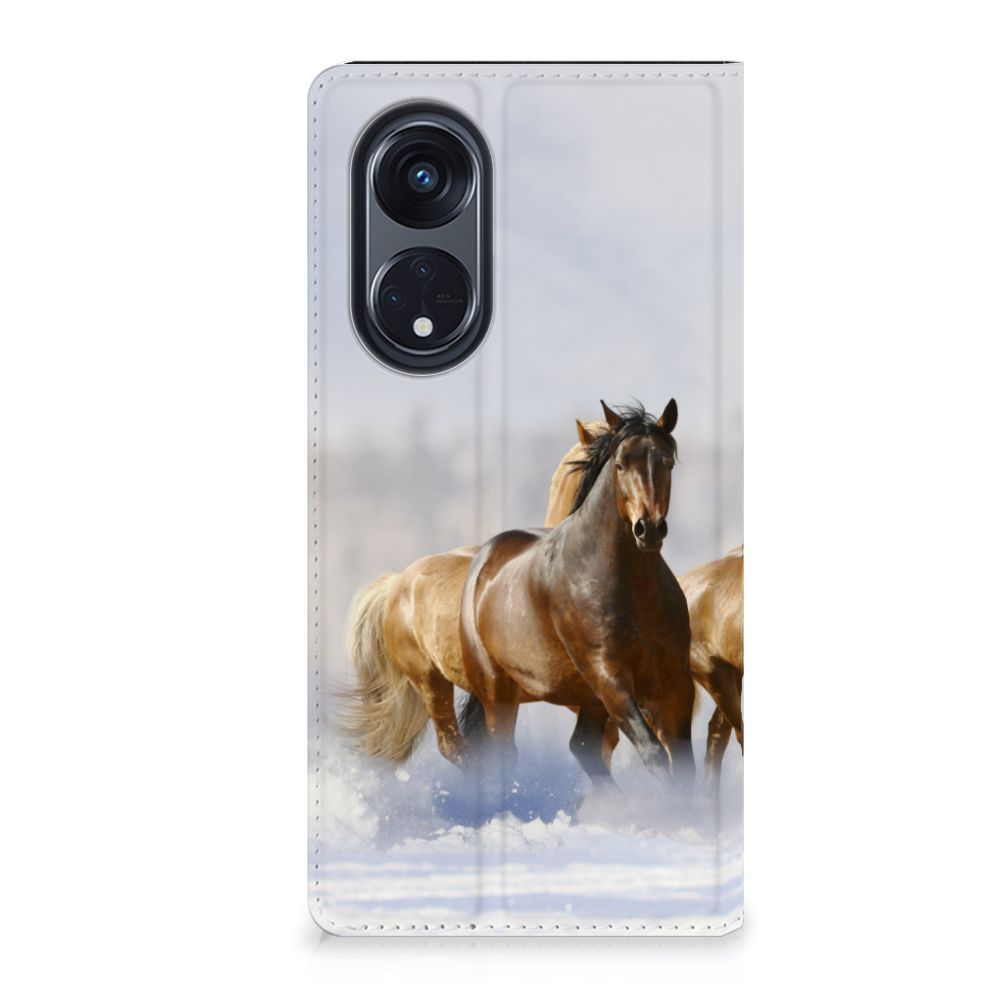OPPO Reno8 T 5G Hoesje maken Paarden met paardenprint op een stijlvolle smartphonehoes.
