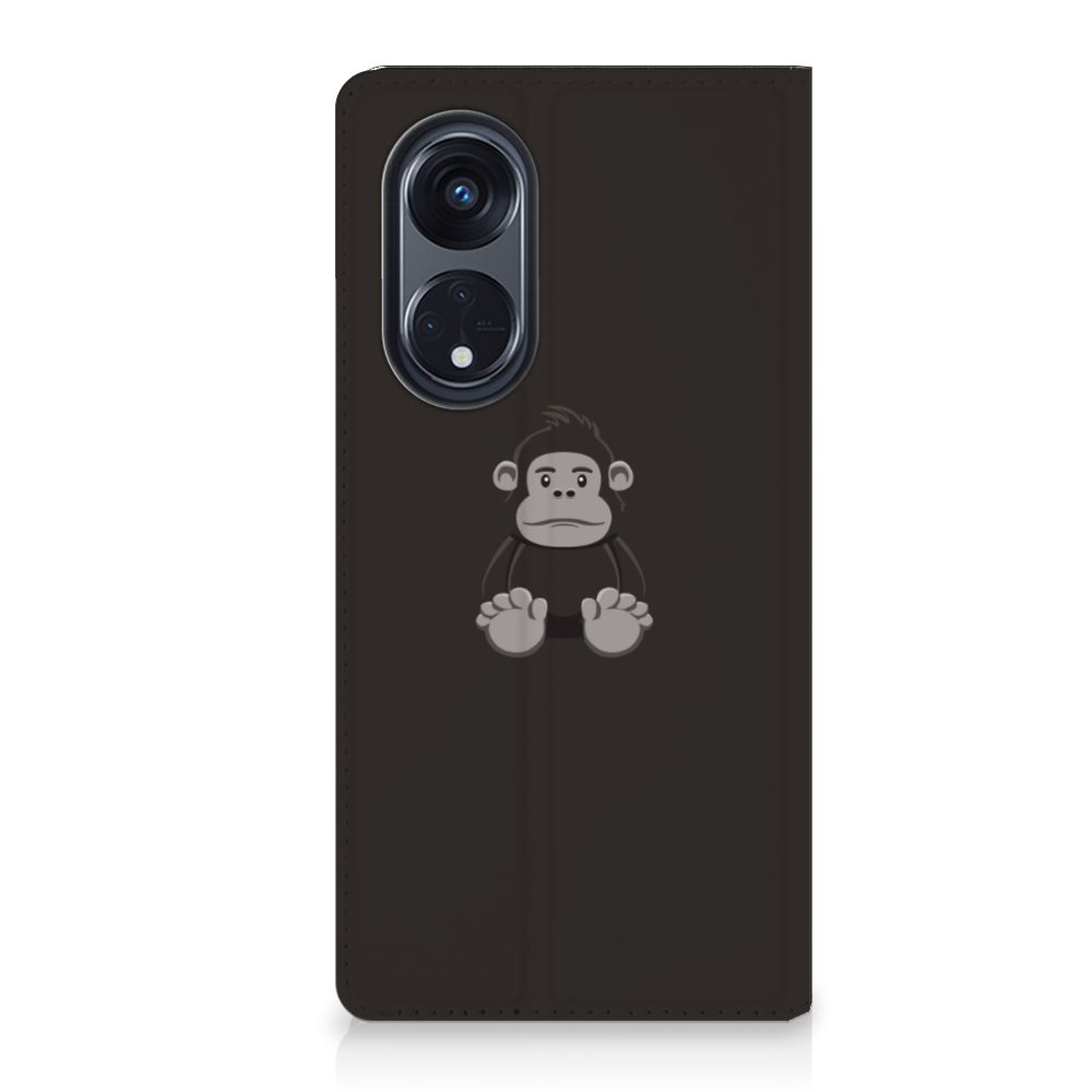 OPPO Reno8 T 5G Magnet Case Gorilla telefoonhoesje gorilla ontwerp voorkant