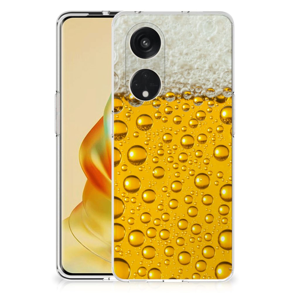 OPPO Reno8 T 5G Siliconen Case Bier bierprint design achterkant