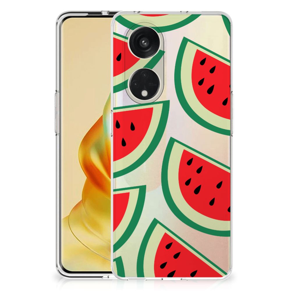 OPPO Reno8 T 5G Siliconen Case Watermelons design watermeloenen aanzicht