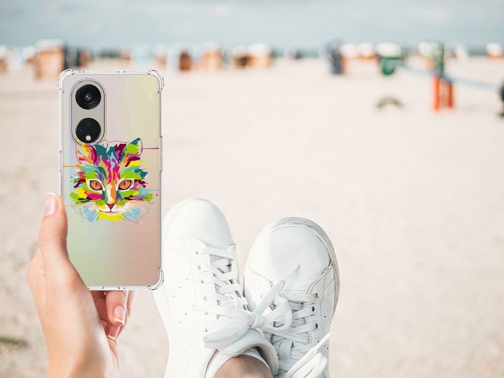 OPPO Reno8 T 5G Stevig Bumper Hoesje Cat Color B2C Telecom