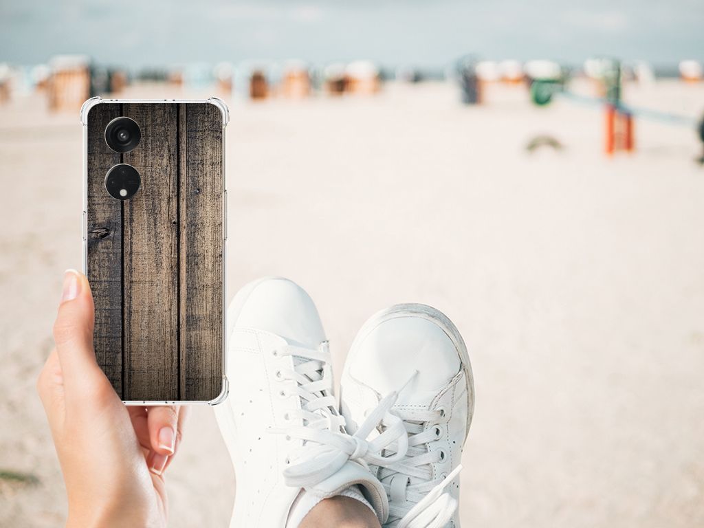 OPPO Reno8 T 5G Stevig Telefoonhoesje Steigerhout B2C Telecom