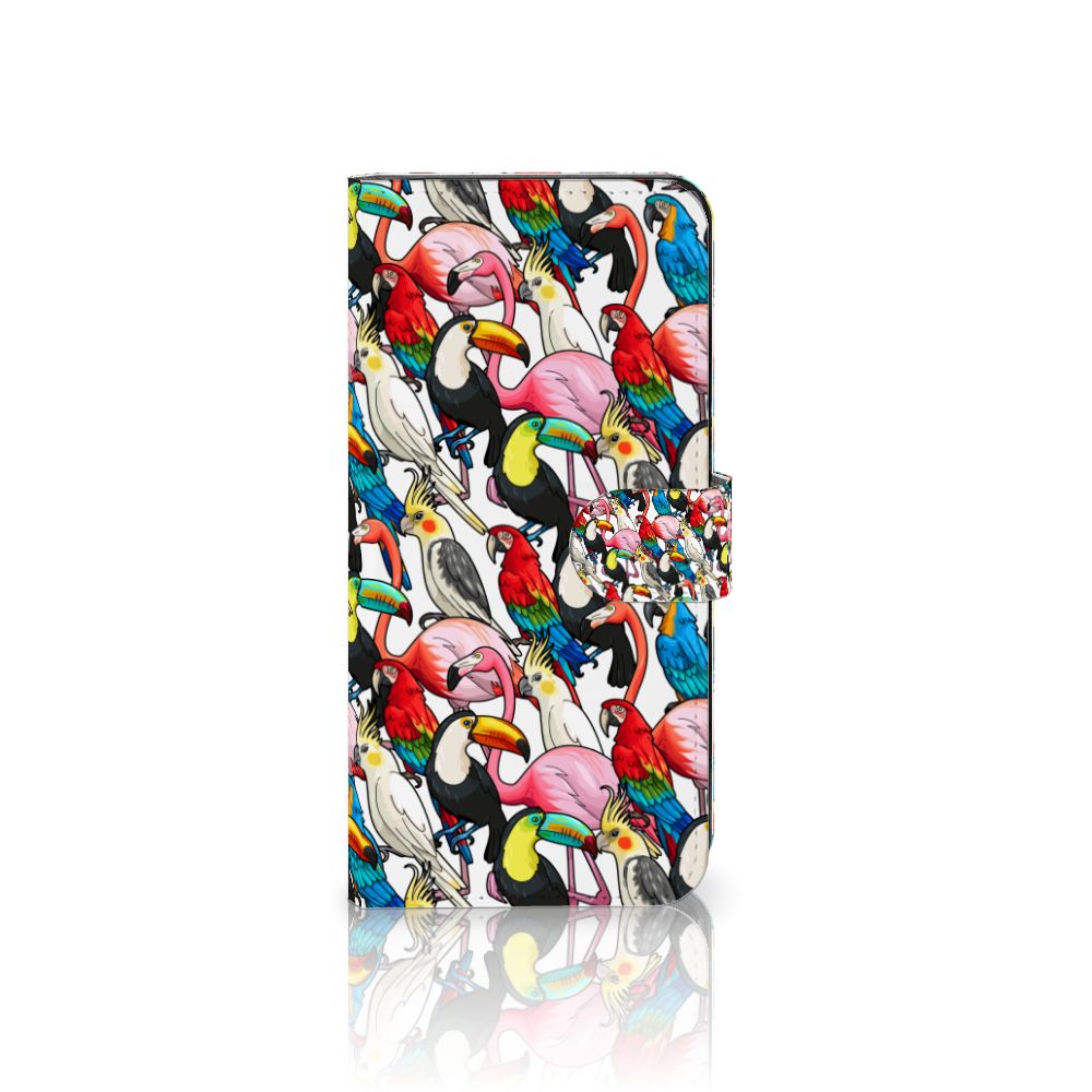 OPPO Reno8 T 5G Telefoonhoesje met Pasjes Birds telefoonhoesje design vogels aanzicht