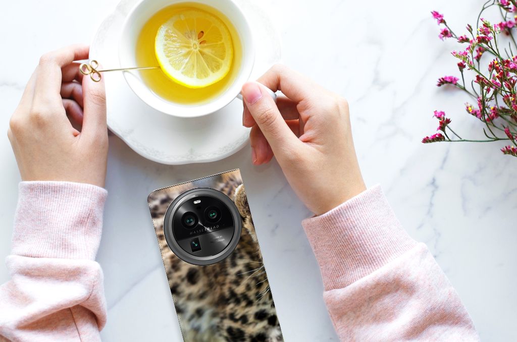 OPPO X6 Pro Hoesje maken Baby Luipaard hoesje design hand theepot