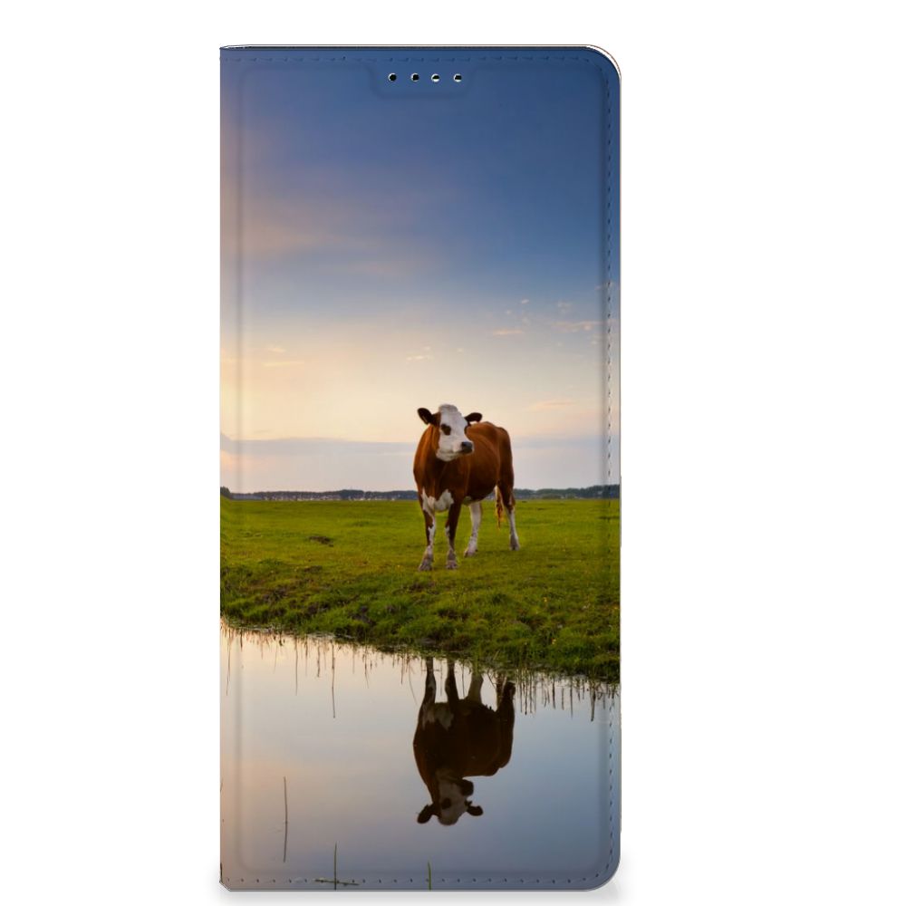 OPPO X6 Pro Hoesje maken Koe met een koe en ondergang van de zon voor een sfeervolle uitstraling 🌅