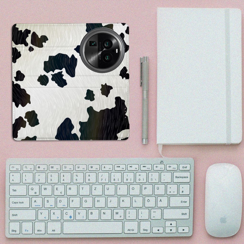 OPPO X6 Pro Hoesje maken Koeienvlekken met zwart-witte vlekkenprint, ideaal als cadeau voor bescherming en uitstraling.