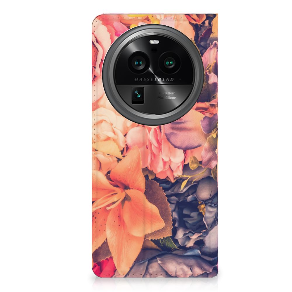 OPPO X6 Pro Smart Cover Bosje Bloemen bloemen design aanzicht