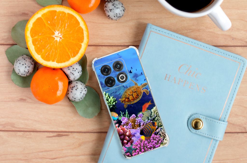 OnePlus 10 Pro Case Anti-shock Vissen ontwerp bovenaanzicht