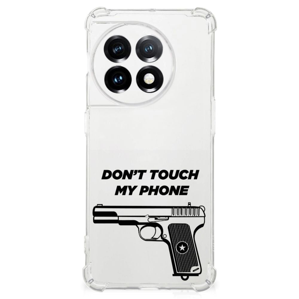 OnePlus 11 Anti Shock Case Pistol DTMP transparant ontwerp voorzijde