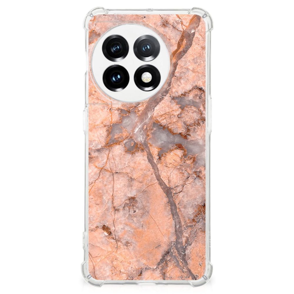 OnePlus 11 Anti-Shock Hoesje Marmer Oranje B2C Telecom