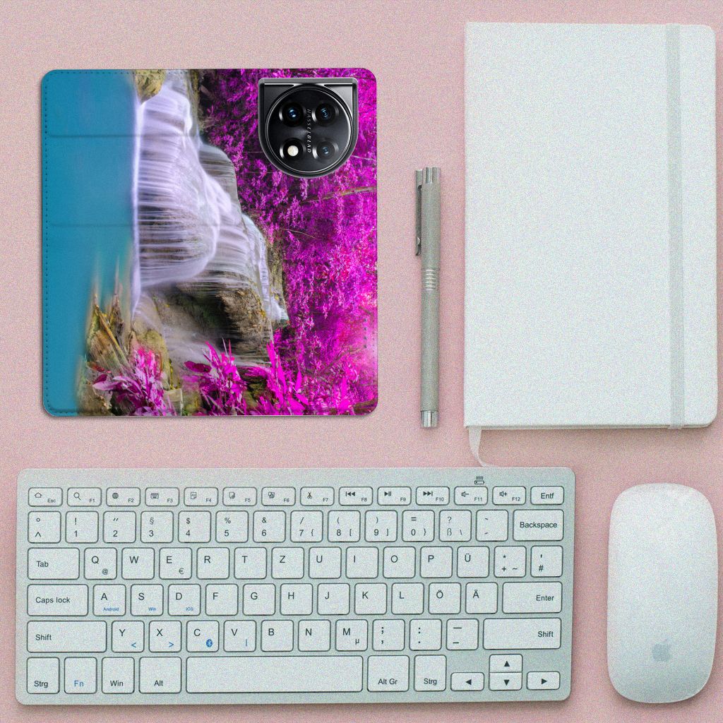 OnePlus 11 Book Cover Waterval waterval design voorkant