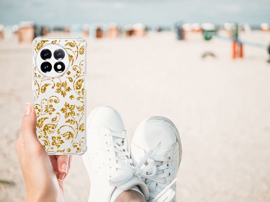 OnePlus 11 Case Gouden Bloemen B2C Telecom