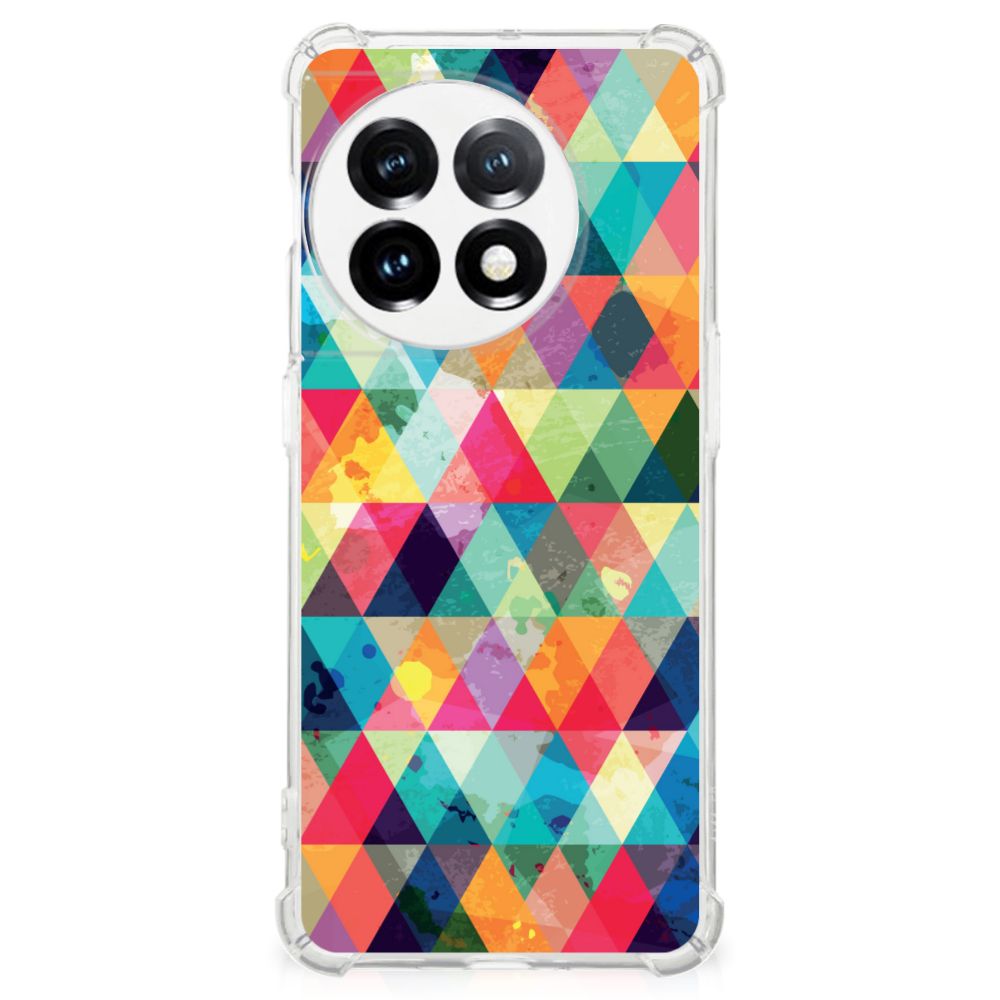 OnePlus 11 Doorzichtige Silicone Hoesje Geruit B2C Telecom