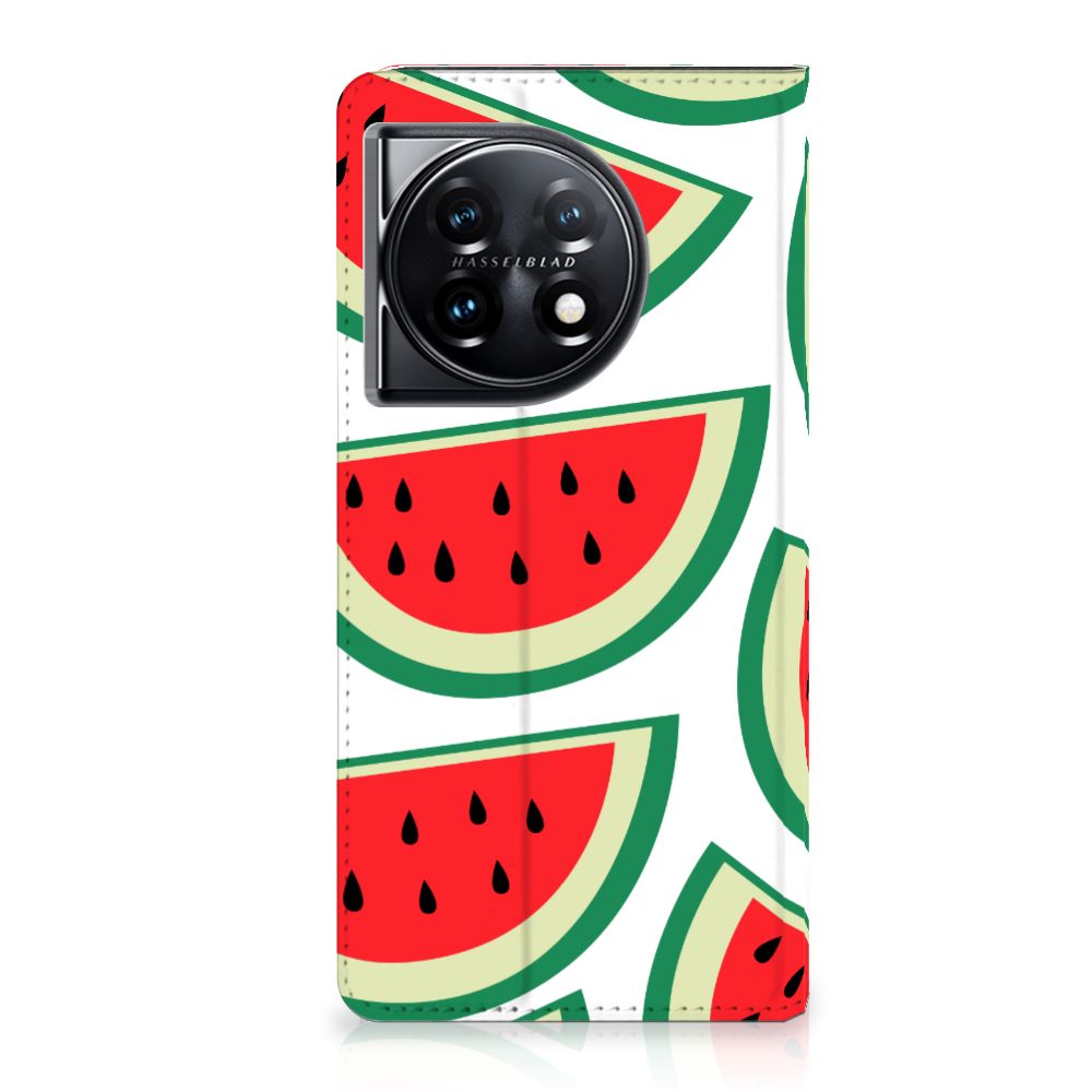 OnePlus 11 Flip Style Cover Watermelons hoesje design watermeloenen aanzicht