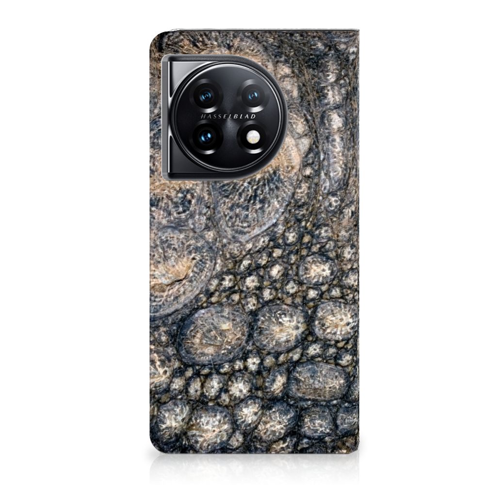 OnePlus 11 Hoesje maken Krokodillenprint hoesje krokodillenprint zijaanzicht