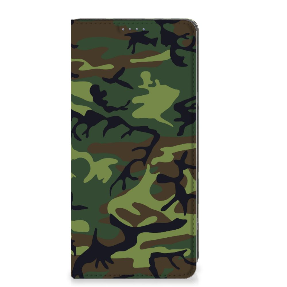 OnePlus 11 Hoesje met Magneet Army Dark design camouflage voorzijde