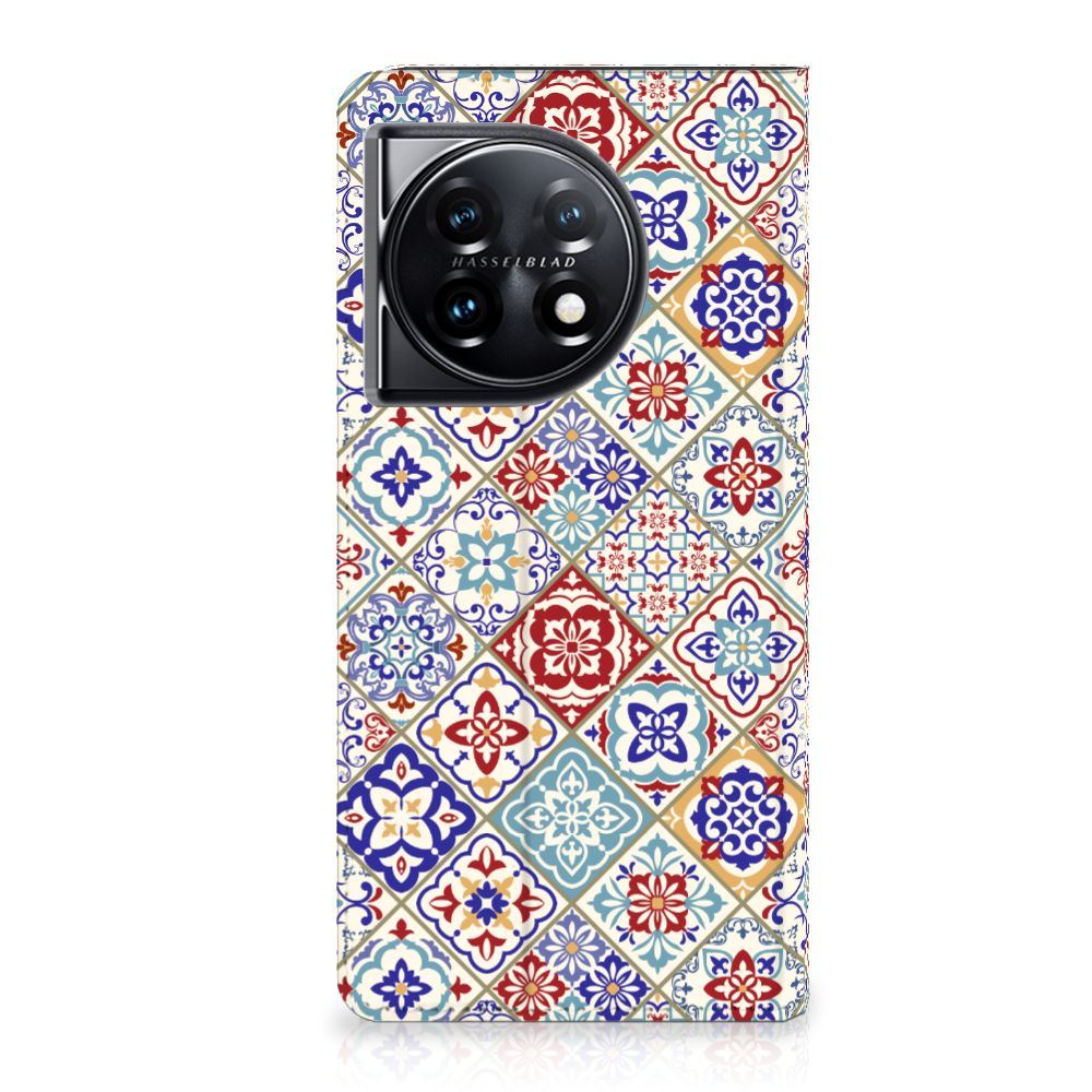 OnePlus 11 Standcase Tiles Color design patroon voorkant