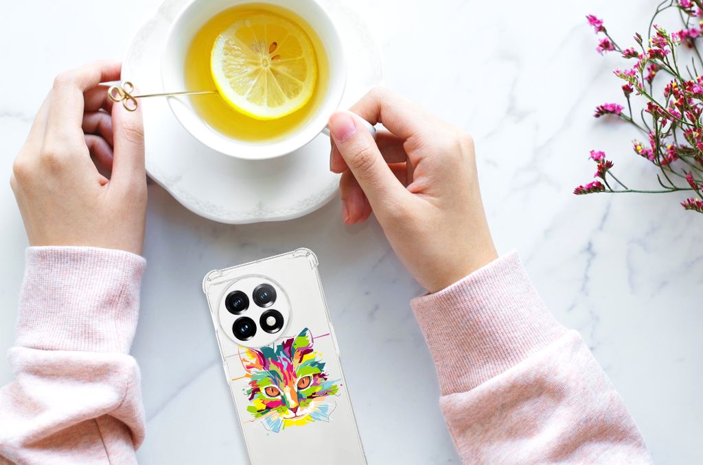 OnePlus 11 Stevig Bumper Hoesje Cat Color B2C Telecom