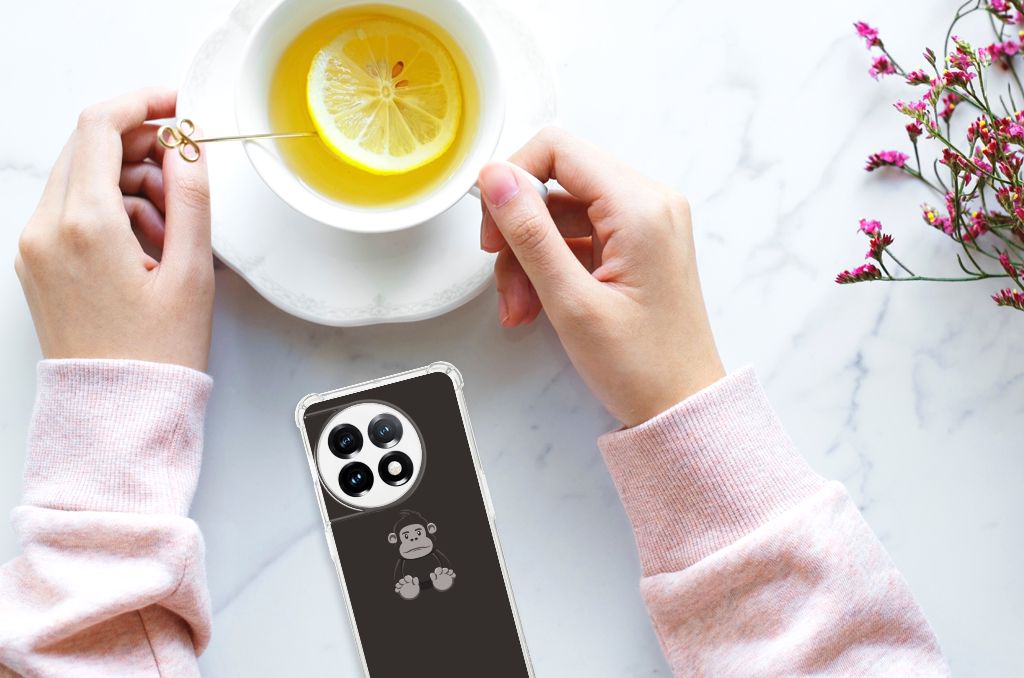 OnePlus 11 Stevig Bumper Hoesje Gorilla telefoonhoesje design Gorilla aanzicht