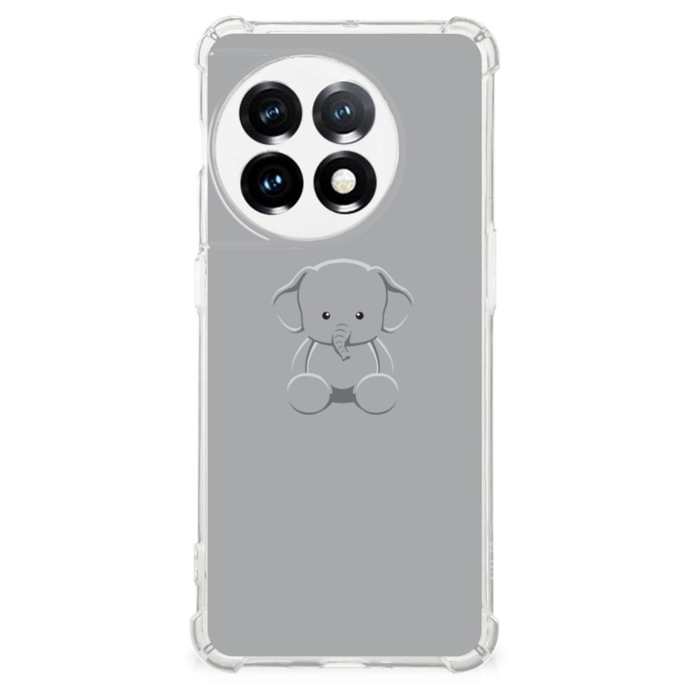 OnePlus 11 Stevig Bumper Hoesje Grijs Baby Olifant B2C Telecom