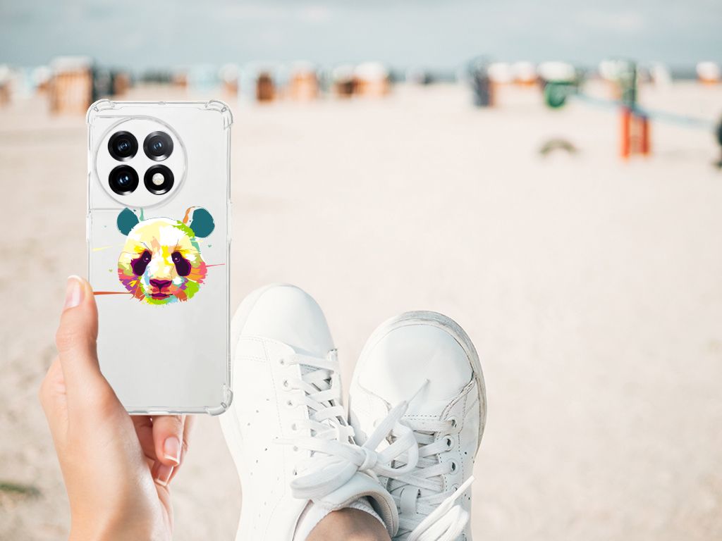 OnePlus 11 Stevig Bumper Hoesje Panda Color telefoonhoesje design panda kleur