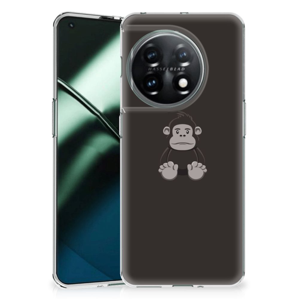 OnePlus 11 Telefoonhoesje met Naam Gorilla telefoonhoesje gorilla design achterkant