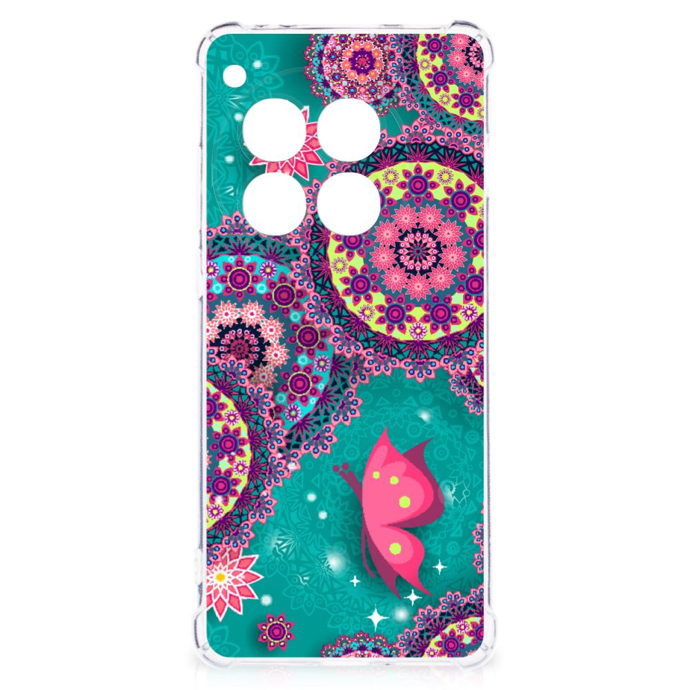 OnePlus 12 Back Cover Cirkels en Vlinders design voorkant