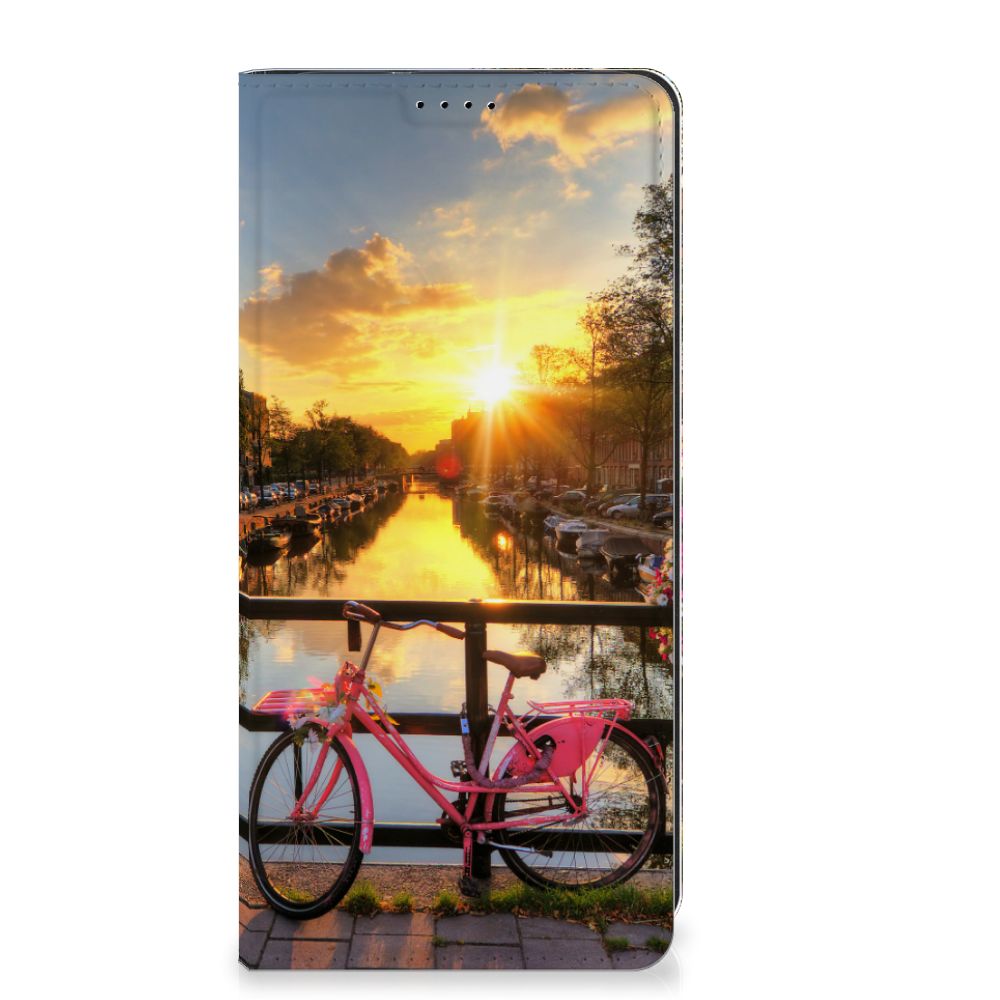 OnePlus 12 Book Cover Amsterdamse Grachten design fiets aanzicht