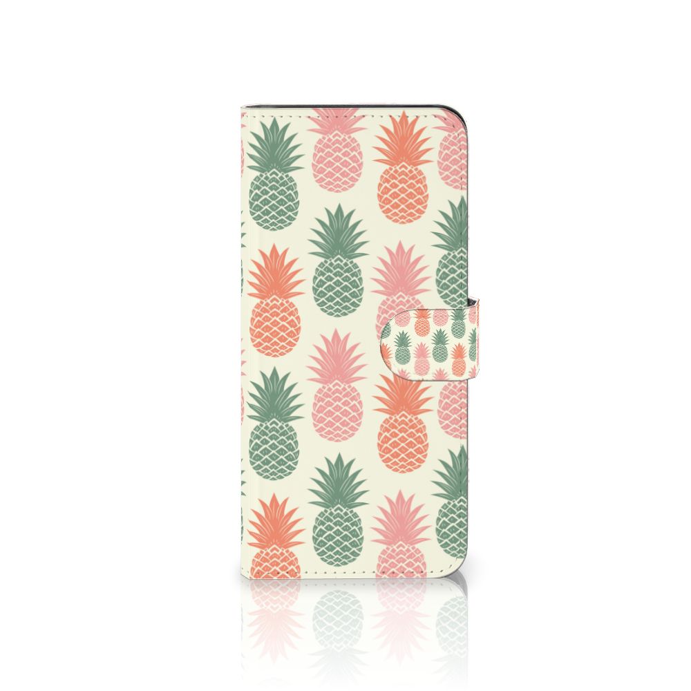 OnePlus 12 Book Cover Ananas met kleurrijke ananasprint voor vrolijke uitstraling en optimale bescherming 🍍.