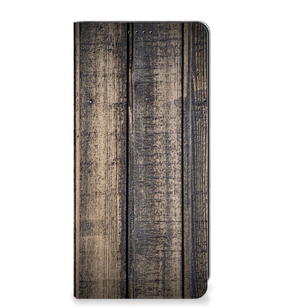 OnePlus 12 Book Wallet Case Steigerhout steigerhout design voorkant