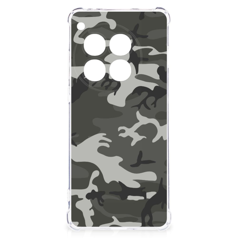 OnePlus 12 Doorzichtige Silicone Hoesje Army Light B2C Telecom