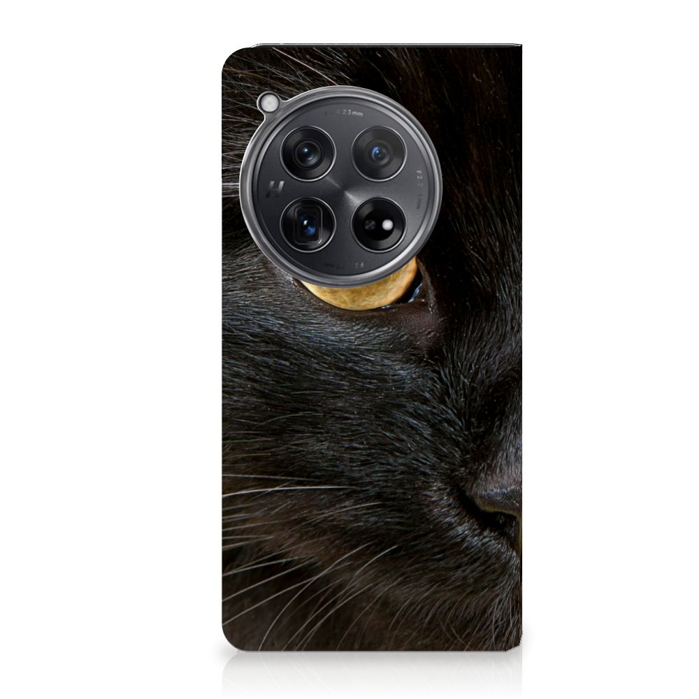 OnePlus 12 Hoesje maken Zwarte Kat hoesje zwart kat ontwerp voorkant