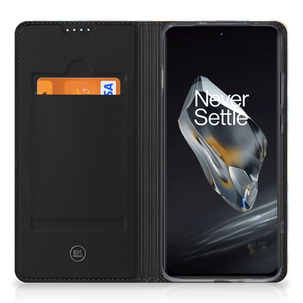 OnePlus 12 Hoesje met Magneet Geruit