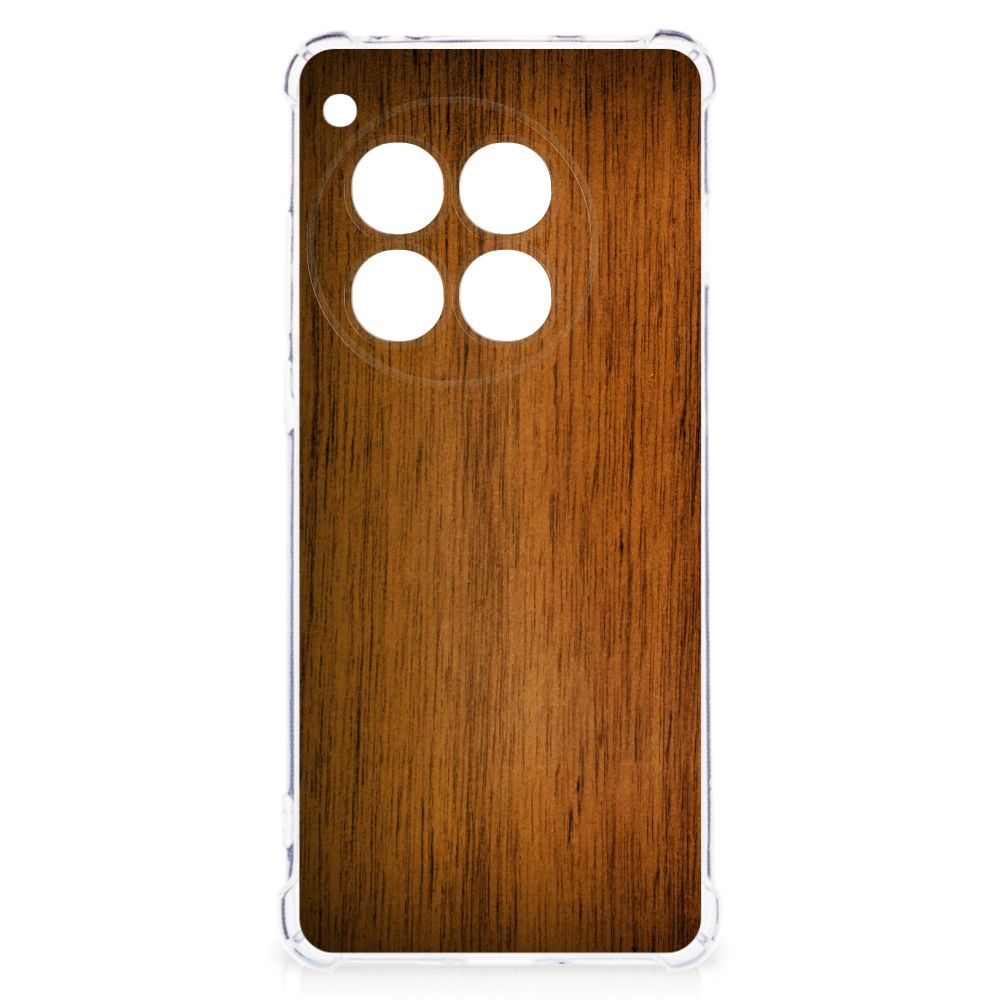 OnePlus 12 Stevig Telefoonhoesje Donker Hout B2C Telecom