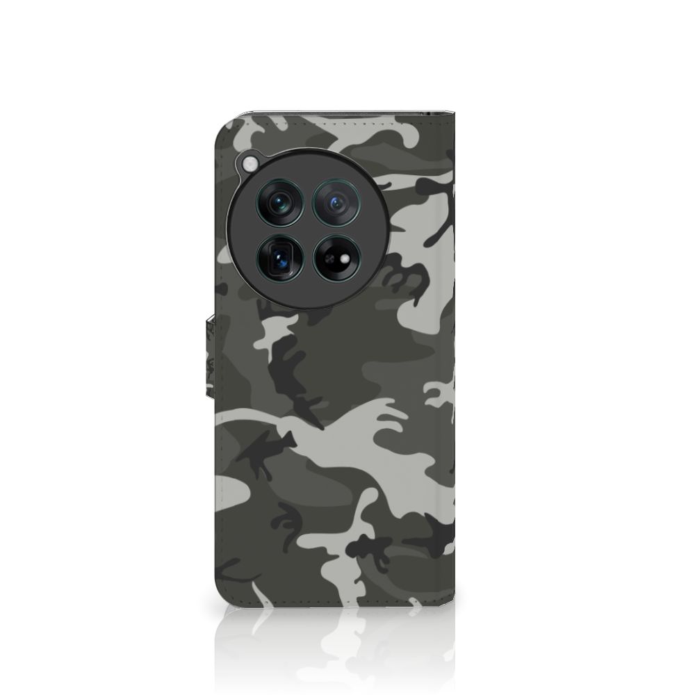 OnePlus 12 Telefoon Hoesje Army Light Telefoonhoesje Camouflage Front