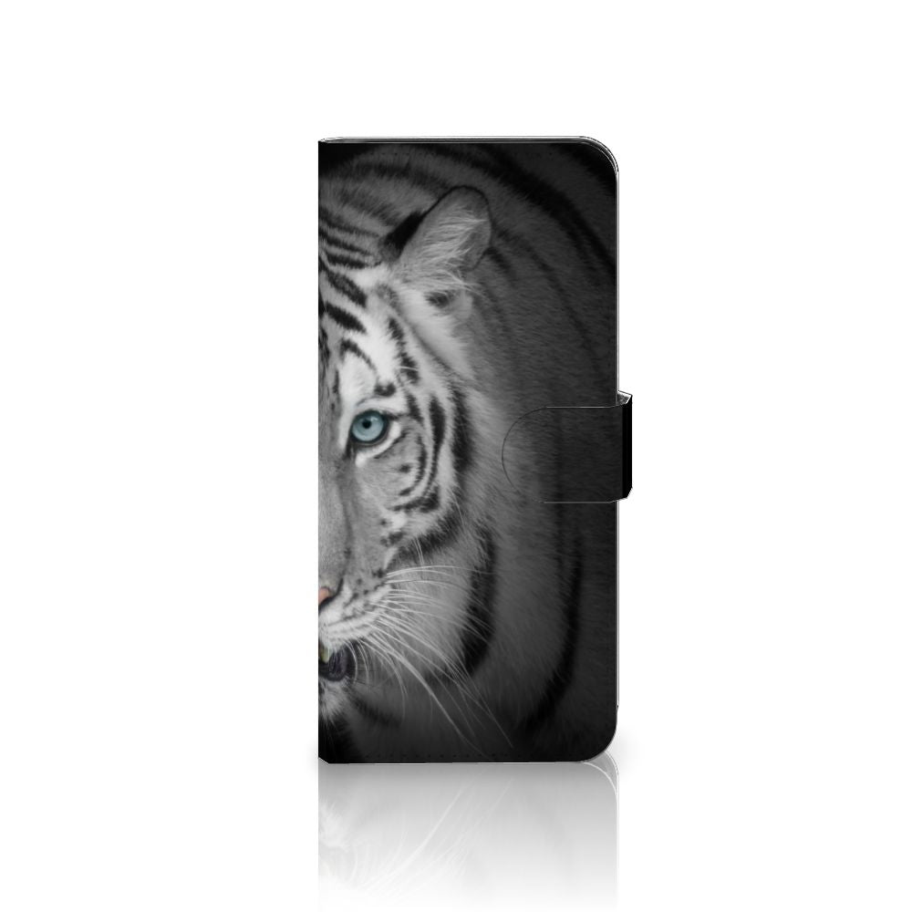 OnePlus 12 Telefoonhoesje met Pasjes Tijger telefoonhoesje tijger design zijaanzicht