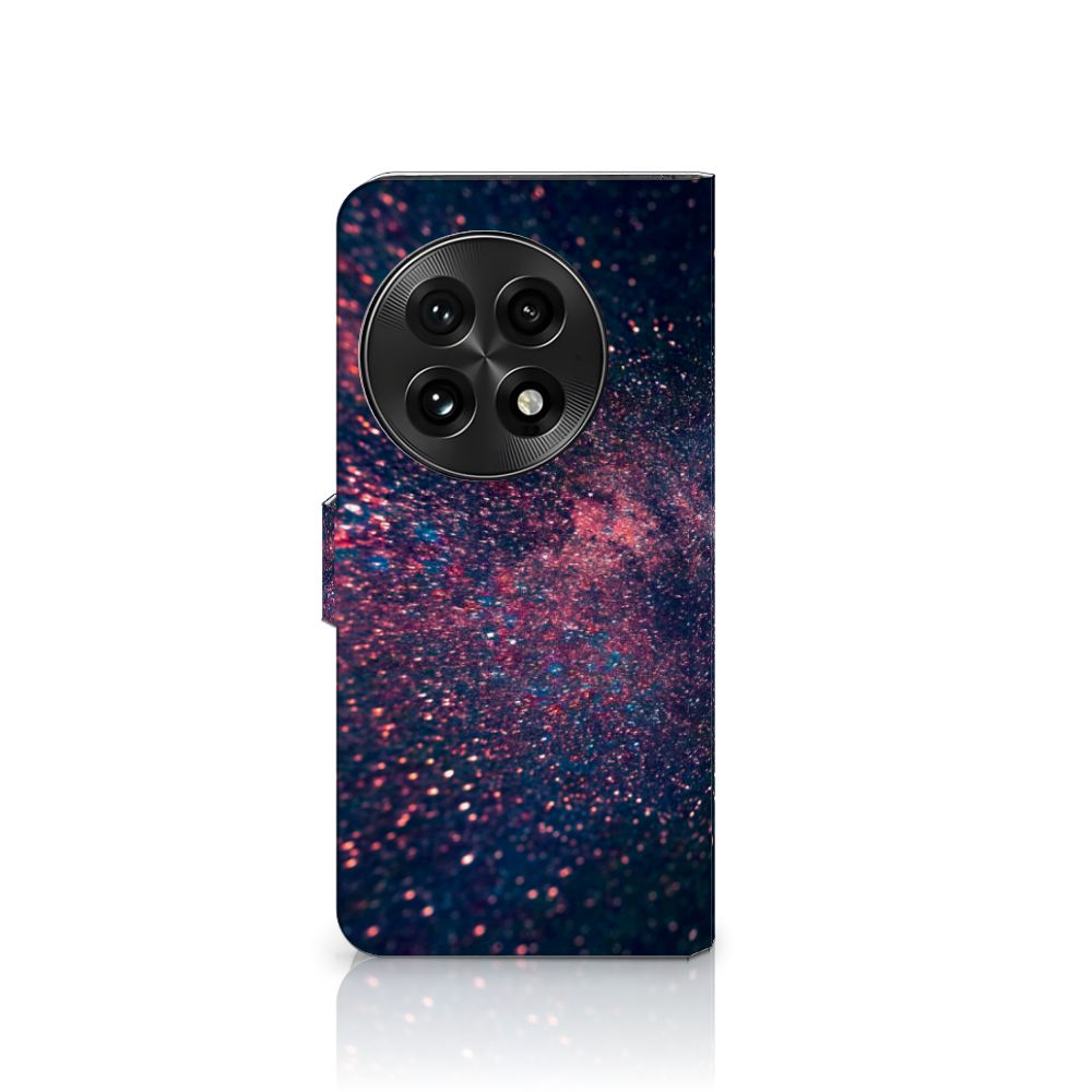 OnePlus 13 Book Case Stars boekhoes kunstzinnig design paarse blauwe kleuren