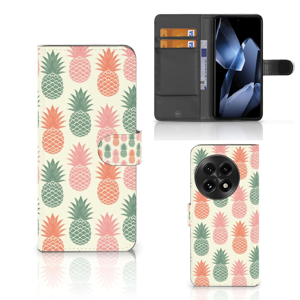 OnePlus 13 Book Cover Ananas boekcover ananas design aanzicht