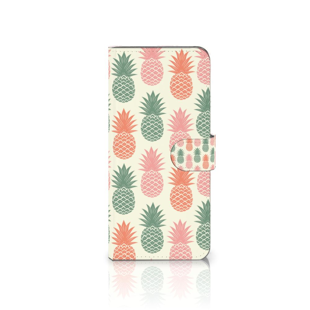 OnePlus 13 Book Cover Ananas telefoonhoesje ananas design voorkant
