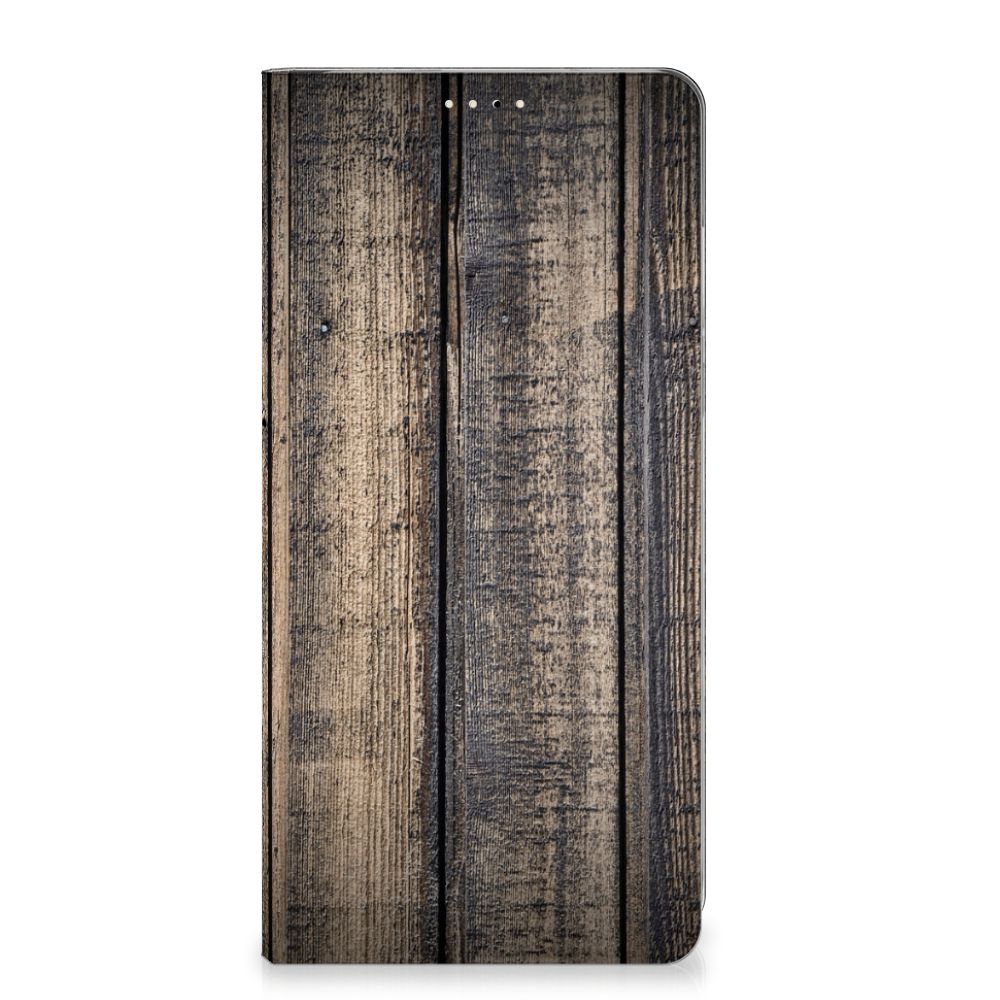 OnePlus 13 Book Wallet Case Steigerhout steigerhout design voorzijde
