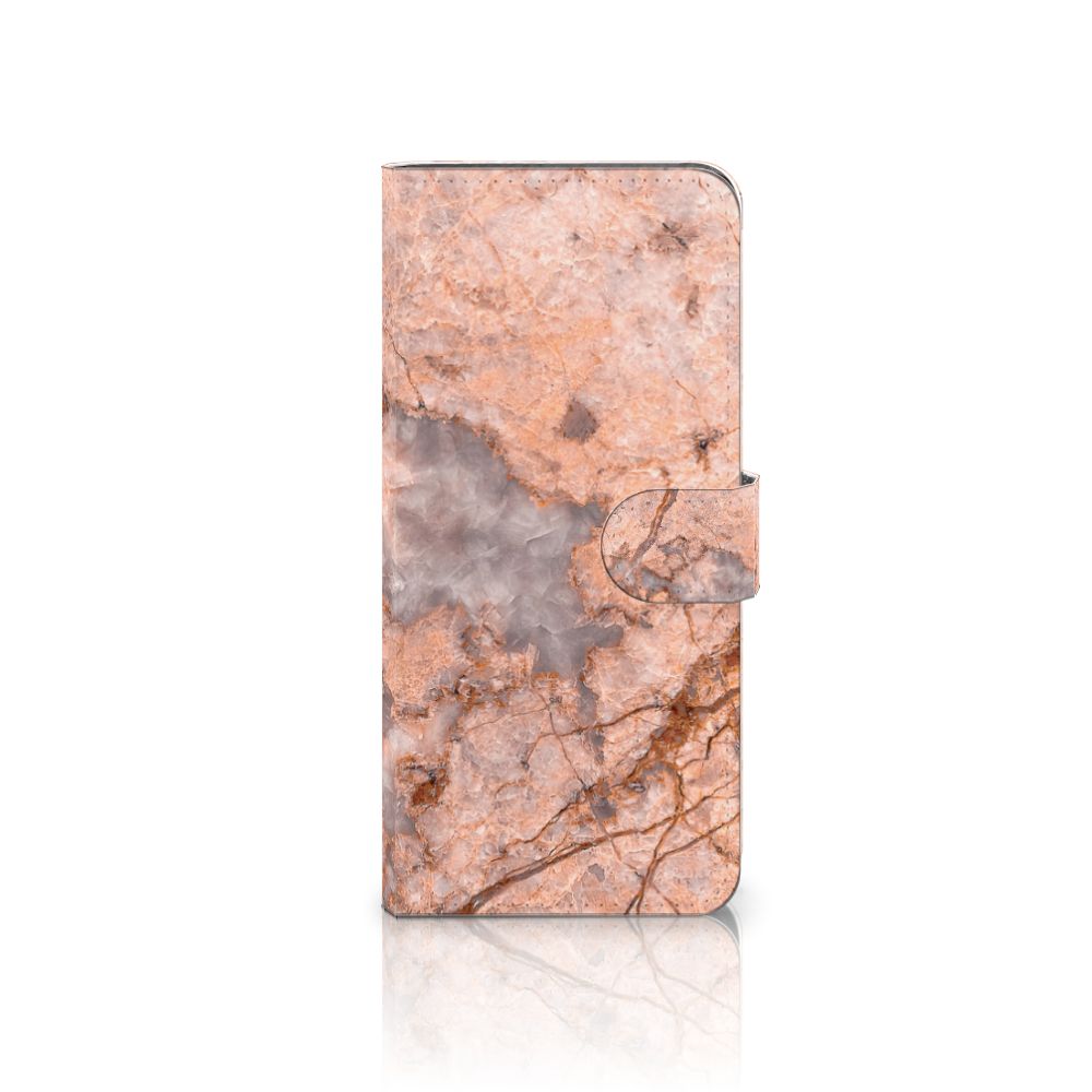 OnePlus 13 Bookcase Marmer Oranje bookcase marmer oranje vooraanzicht