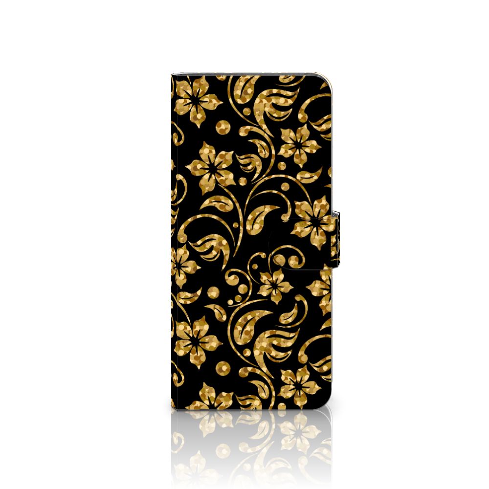 OnePlus 13 Hoesje Gouden Bloemen goud bloemen design voorkant