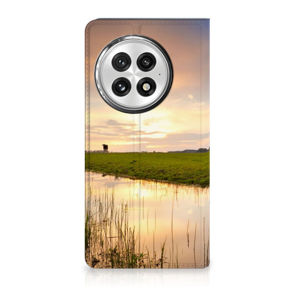 OnePlus 13 Hoesje maken Koe hoesje koe ondergang zon aanzicht