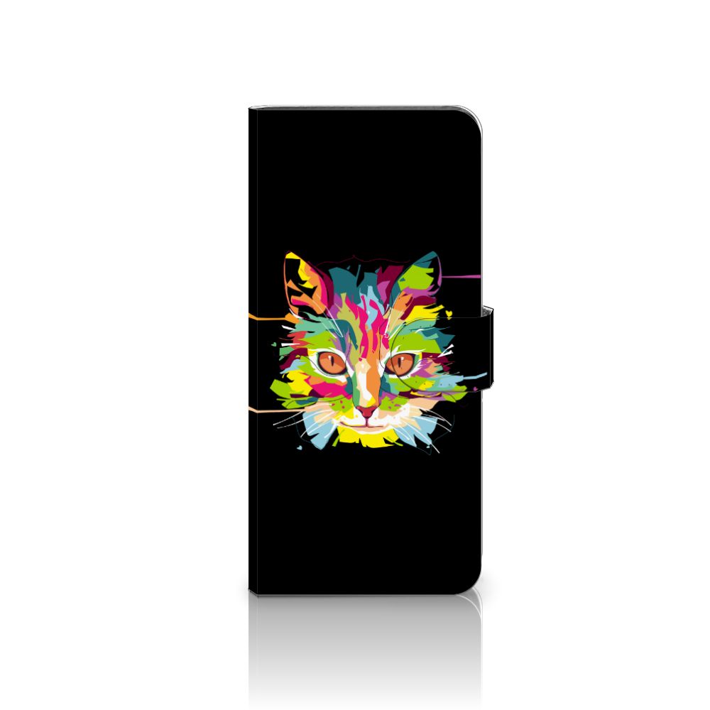 OnePlus 13 Leuk Hoesje Cat Color telefoonhoesje kat kleurrijk zwart