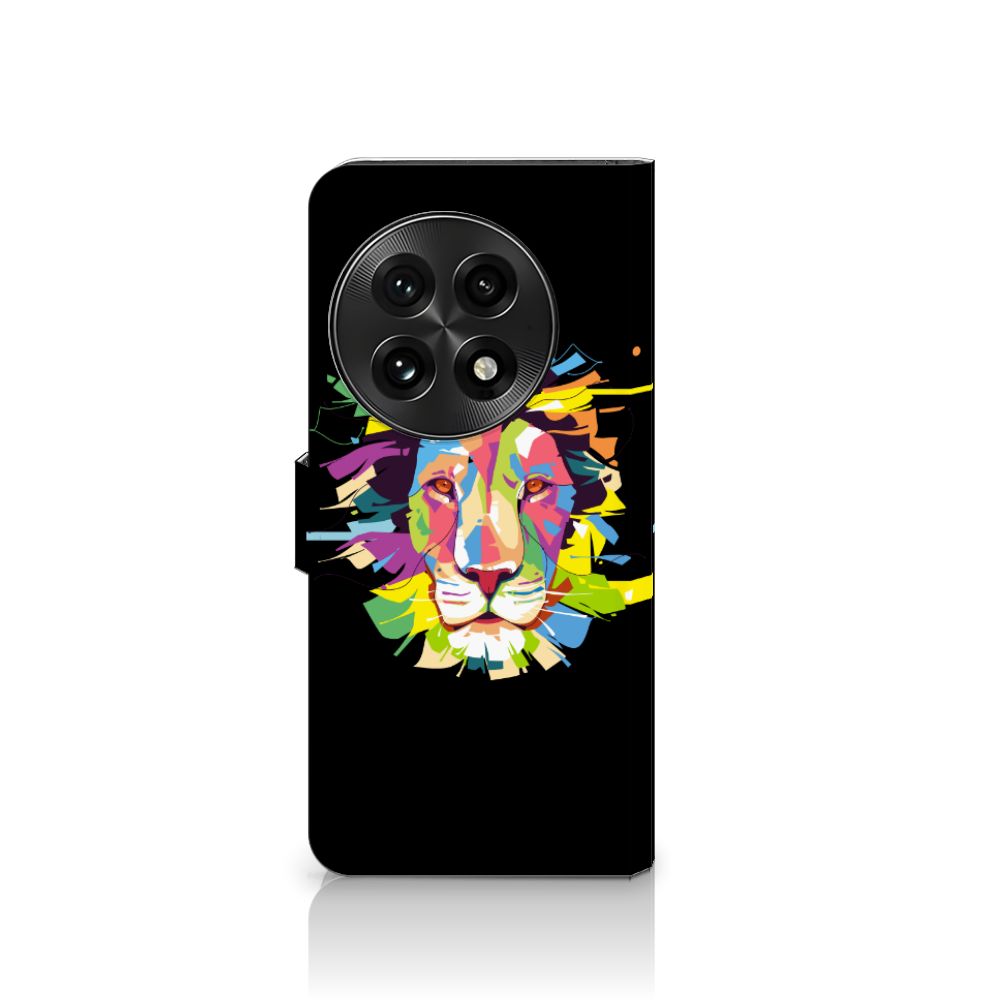 OnePlus 13 Leuk Hoesje Lion Color voorkant kleurrijk design
